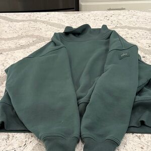 ALO forest green hazy neck sweater